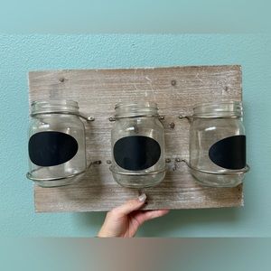 hanging mason jar wall organizer